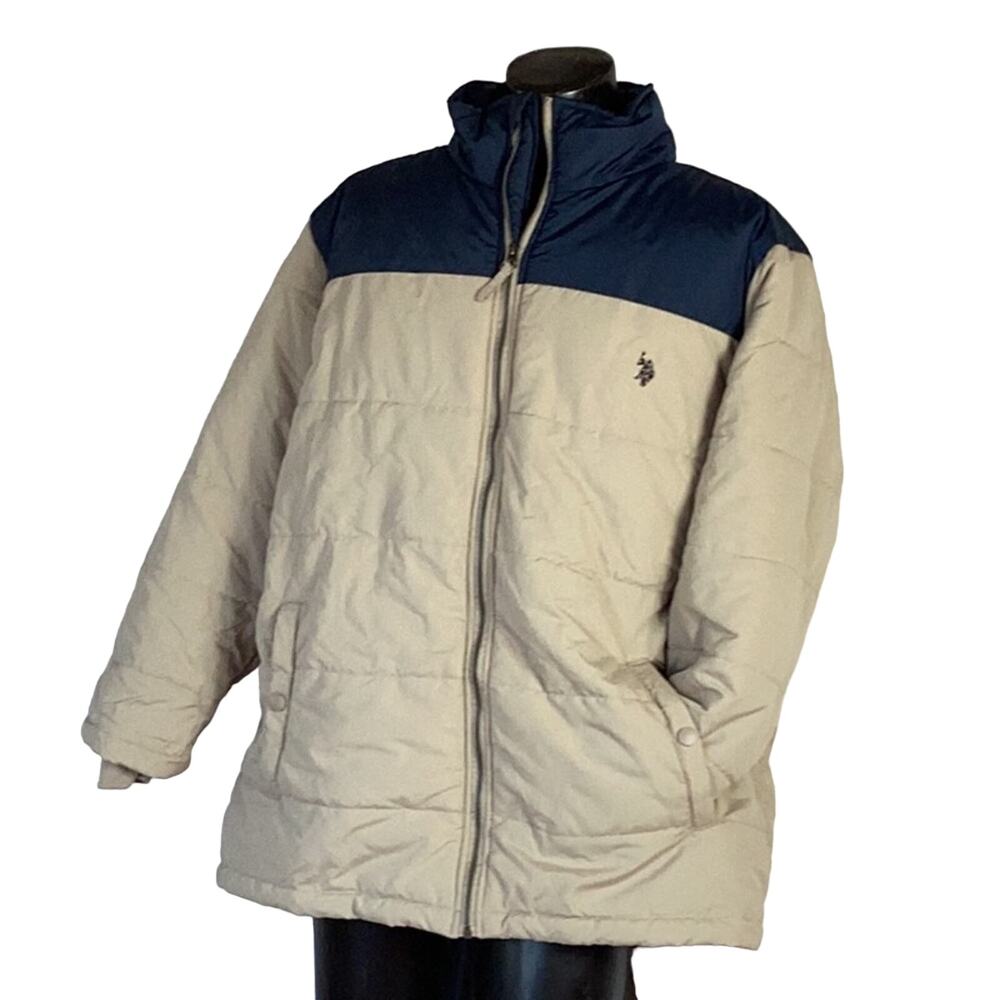 Men's U.S. Polo Assn. Color-Blocked Padded Puffer 2XL